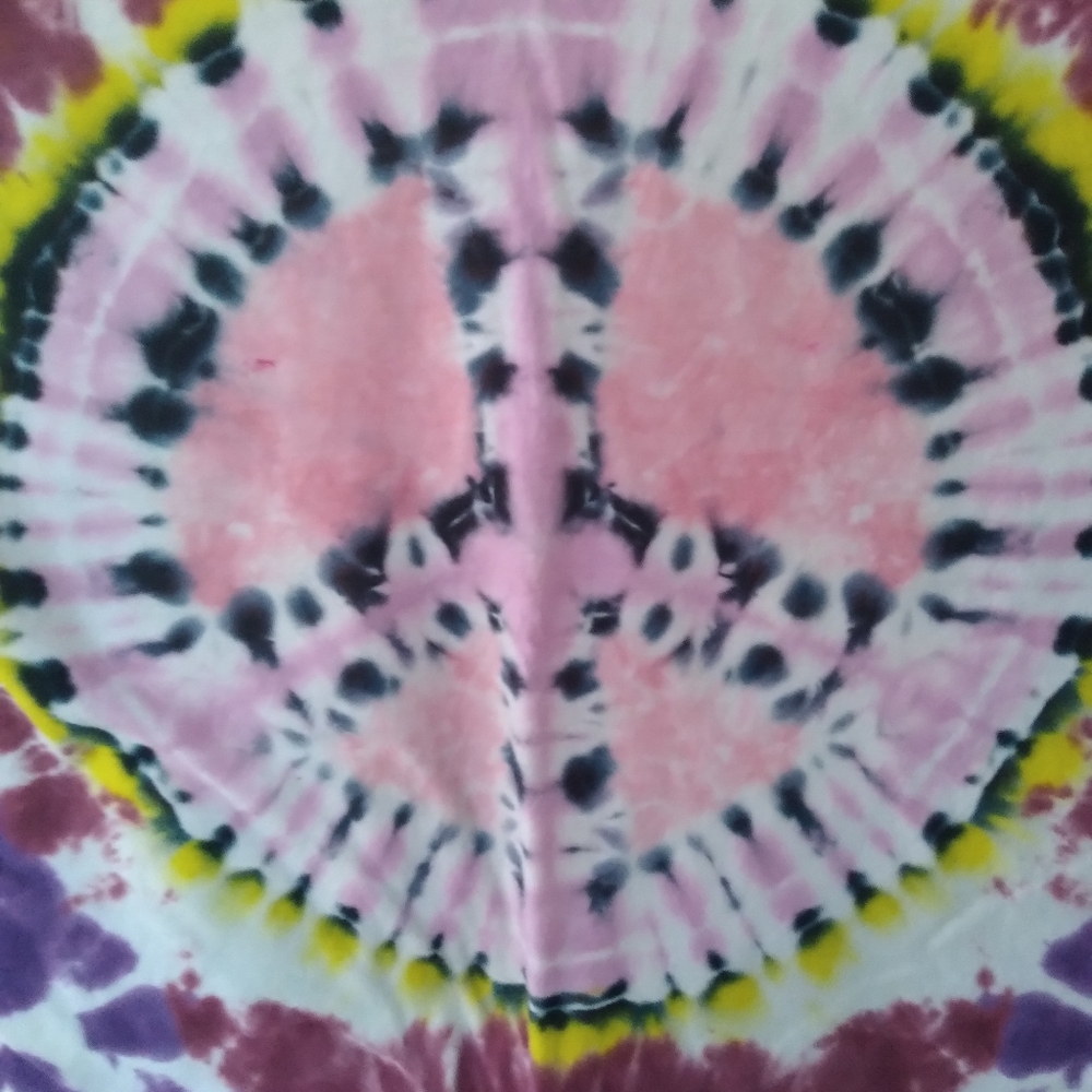 Tye Dye peace sign. Homemade